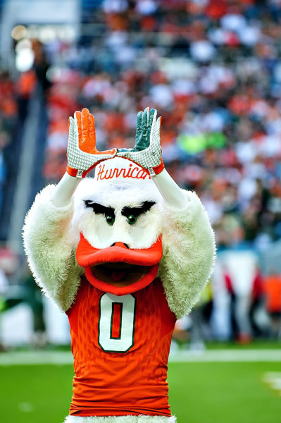 Sebastian throws up the "U"