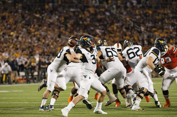 Sklyer Howard looks to pass downfield