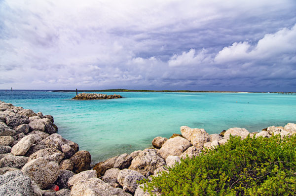Storm clouds approach Castaway Cay
