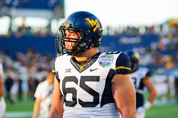West Virginia offensive lineman, Tyler Orlosky