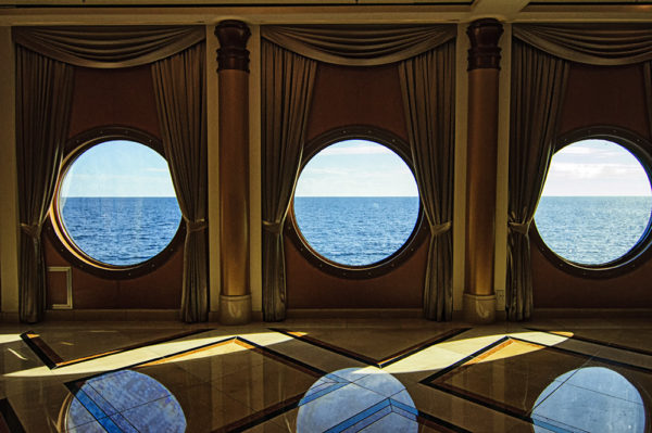 Ocean views from inside the Disney Magic